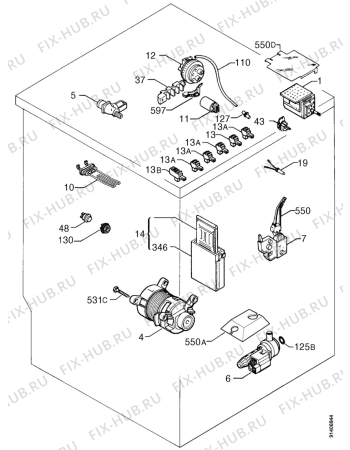 Взрыв-схема стиральной машины Zanussi FLS1486 - Схема узла Electrical equipment 268