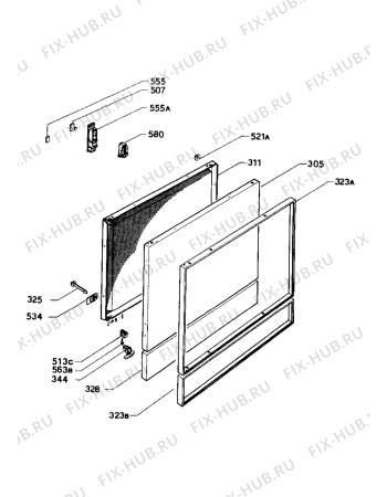 Взрыв-схема стиральной машины Electrolux WH1027 - Схема узла Door 003