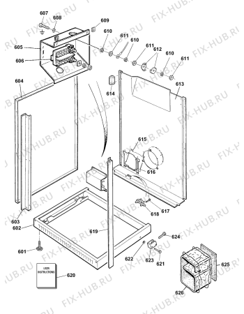 Схема №4 KD6C7EX (F031004) с изображением Отгораживание для духового шкафа Indesit C00225556