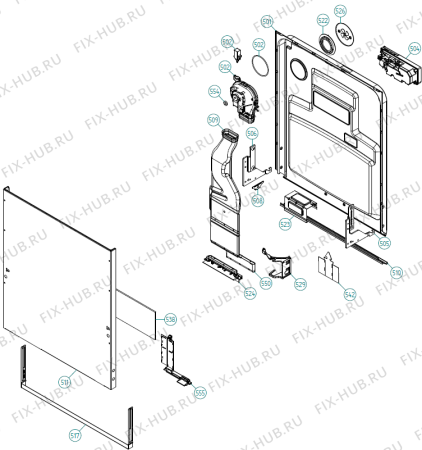 Взрыв-схема посудомоечной машины Gorenje GDV642XL (365226, DW90.2) - Схема узла 05