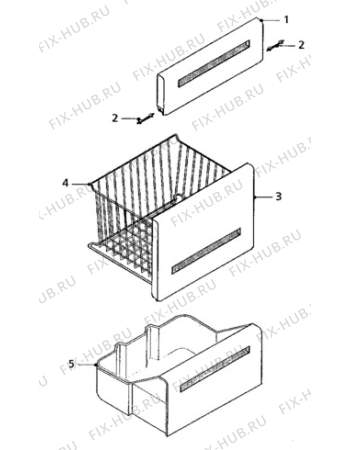 Взрыв-схема холодильника Hansa DT1100 - Схема узла Furniture