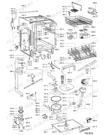 Схема №2 ADP 7998 IX с изображением Обшивка для посудомоечной машины Whirlpool 480140100515