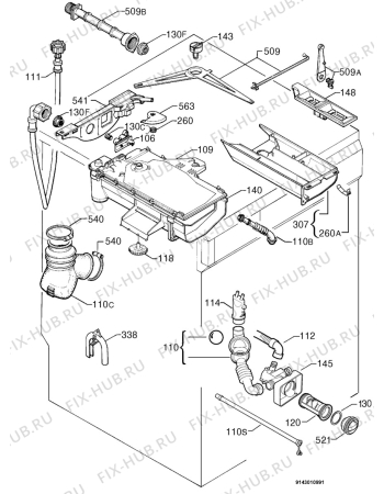 Взрыв-схема стиральной машины Zanussi FL808 - Схема узла Hydraulic System 272