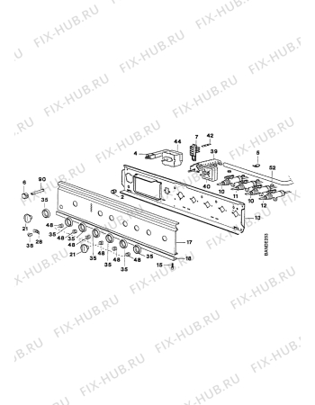 Взрыв-схема плиты (духовки) Electrolux EK6405/3 - Схема узла Command panel 037