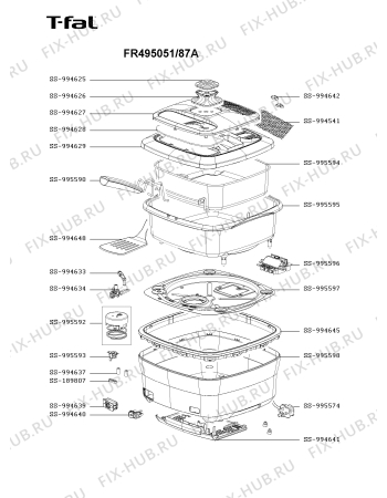 Схема №1 FR495051/87A с изображением Запчасть для электрофритюрницы Seb SS-995596