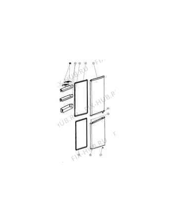 Взрыв-схема холодильника Frigidaire FRFF169W - Схема узла Door 003