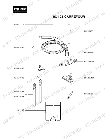 Взрыв-схема пылесоса Calor 463103 - Схема узла 463103FR.__2