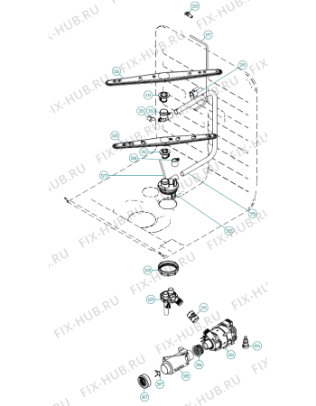 Взрыв-схема посудомоечной машины Asko D5132 XL JP   -White SI (339204, DW70.5) - Схема узла 03