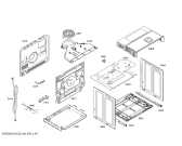 Схема №5 3HB516XM H.BA.NP.C2D.IN.CARRO.ML/.X.E0_TIF/ с изображением Передняя часть корпуса для духового шкафа Bosch 00796621