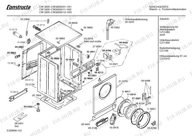 Схема №4 CW32050 CW3205 с изображением Панель управления для стиралки Bosch 00296850