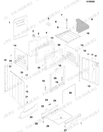 Схема №2 KG1408WMSU (F018142) с изображением Рукоятка для духового шкафа Indesit C00063613