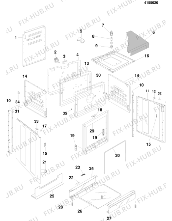 Схема №2 KG1408WMSU (F018142) с изображением Ветродув для плиты (духовки) Indesit C00901142