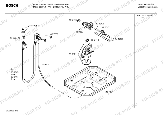 Схема №4 WFR2831CH Maxx comfort WFR2831 с изображением Таблица программ для стиралки Bosch 00587018