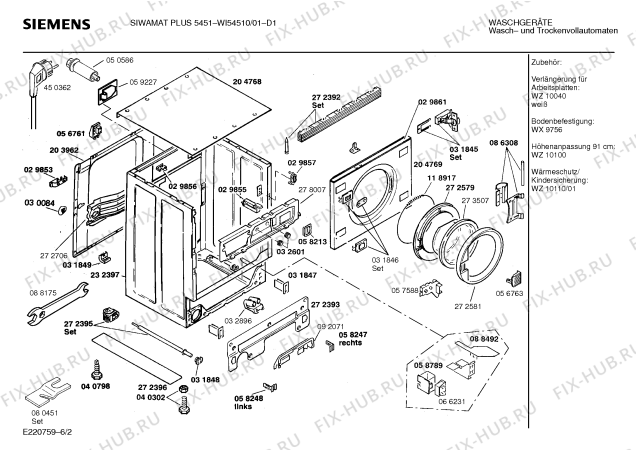 Схема №5 WI54510 SIWAMAT PLUS 5451 с изображением Панель управления для стиралки Siemens 00283078