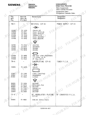 Взрыв-схема телевизора Siemens FM630R4 - Схема узла 08