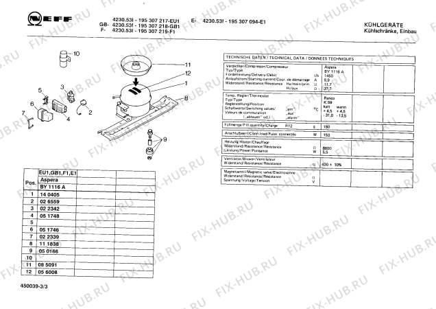 Взрыв-схема холодильника Neff 195307218 GB4230.53I - Схема узла 03