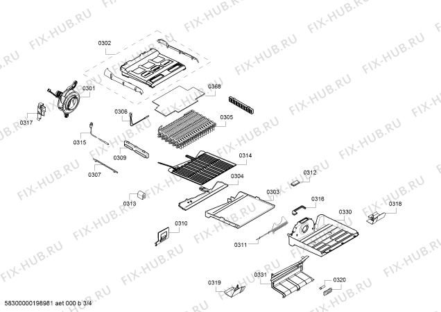 Взрыв-схема холодильника Siemens KG86NAW30U Siemens - Схема узла 03