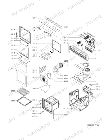 Схема №1 ESZ 5860/AL с изображением Панель для плиты (духовки) Whirlpool 481245248634