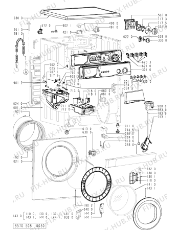 Схема №2 FL 5083 с изображением Обшивка для стиралки Whirlpool 481245213405