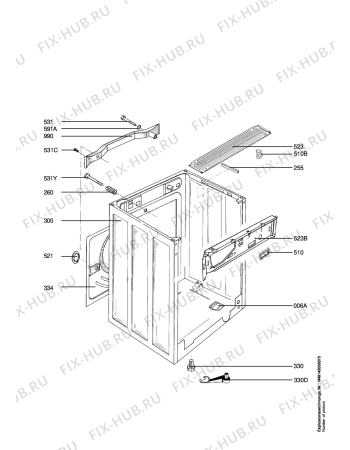 Взрыв-схема стиральной машины Fors WA1200 - Схема узла Housing 001