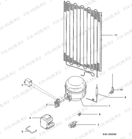Взрыв-схема холодильника Electrolux GSE3001S - Схема узла Functional parts