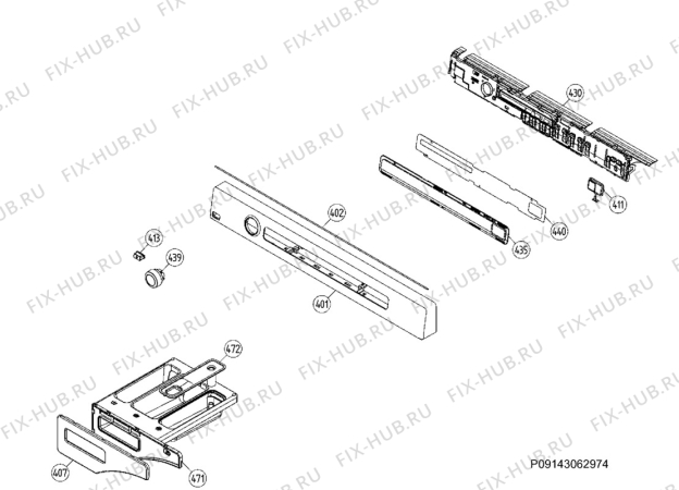 Взрыв-схема стиральной машины Electrolux WASL3M101 - Схема узла Command panel 037