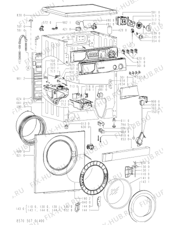 Схема №2 FL 6055 с изображением Декоративная панель для стиралки Whirlpool 481245215964