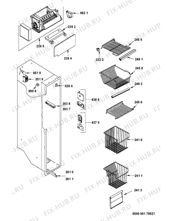 Схема №5 SRA20X1 с изображением Ящичек для холодильника Whirlpool 481244079068