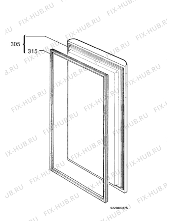 Взрыв-схема холодильника Zanussi ZF54W - Схема узла Door 003