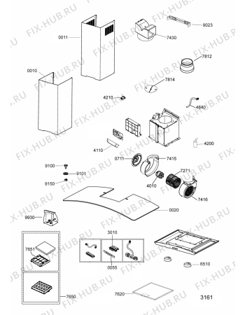 Схема №1 803.045.83 HD KT01 90S HOOD IK с изображением Спецнабор для вентиляции Whirlpool 482000023867