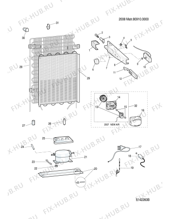 Взрыв-схема холодильника Indesit TA12VFR (F053954) - Схема узла