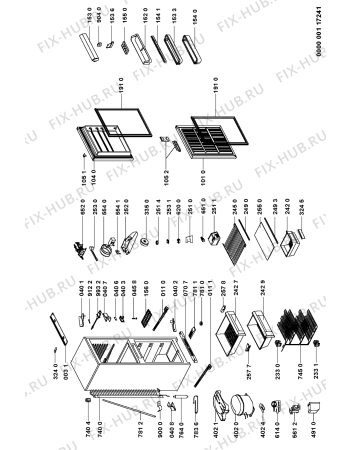 Схема №1 1 FCI-39 с изображением Ящичек для холодильника Whirlpool 481245818946