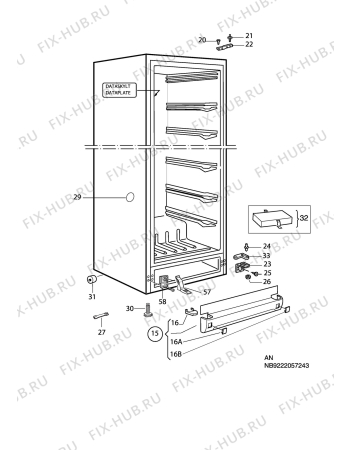 Взрыв-схема холодильника Rosenlew RPP2360 - Схема узла C10 Cabinet