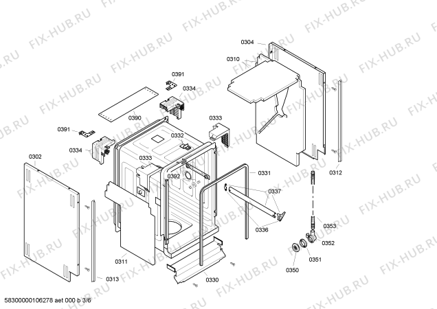 Схема №5 CP432J5 с изображением Переключатель для посудомоечной машины Bosch 00427267