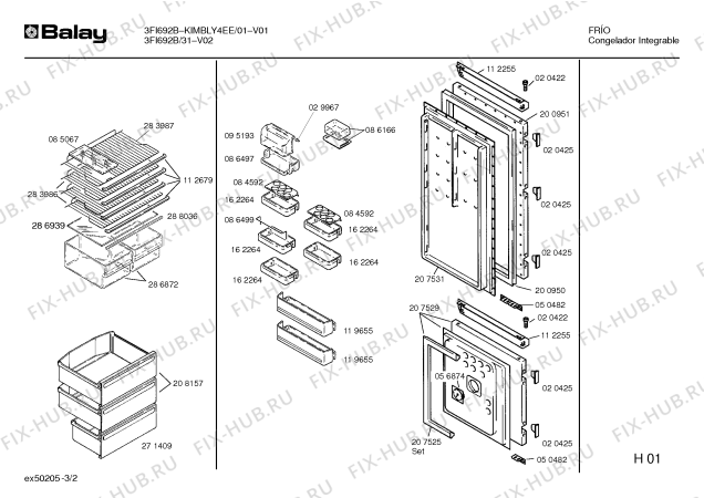 Схема №3 GILBLF1EE 3GI993B с изображением Шарнир для холодильной камеры Bosch 00055099