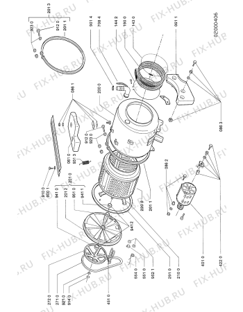 Схема №1 AWG 331/3 с изображением Рукоятка для стиралки Whirlpool 481949878429