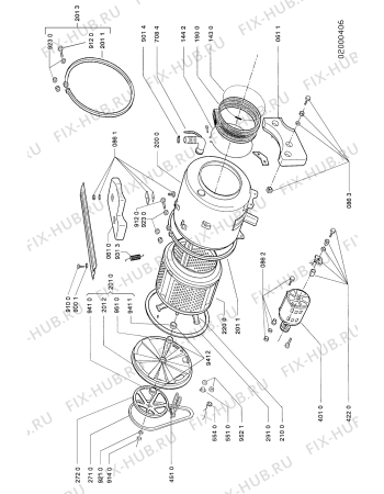 Схема №1 AWG 336/1 с изображением Зажим для стиральной машины Whirlpool 481949268475