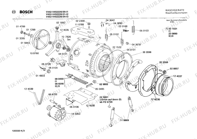 Схема №3 0722044573 V463 с изображением Кронштейн для стиральной машины Bosch 00027817