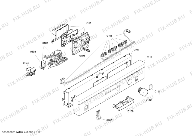 Схема №5 SE24E251SA с изображением Кабель для посудомоечной машины Siemens 00643736