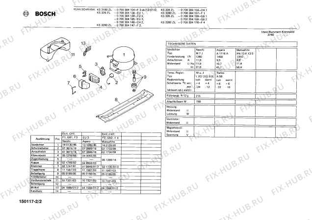 Взрыв-схема холодильника Bosch 0700304176 KS3280ZL - Схема узла 02