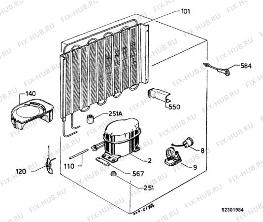 Взрыв-схема холодильника Zanussi ZI2163F - Схема узла Functional parts