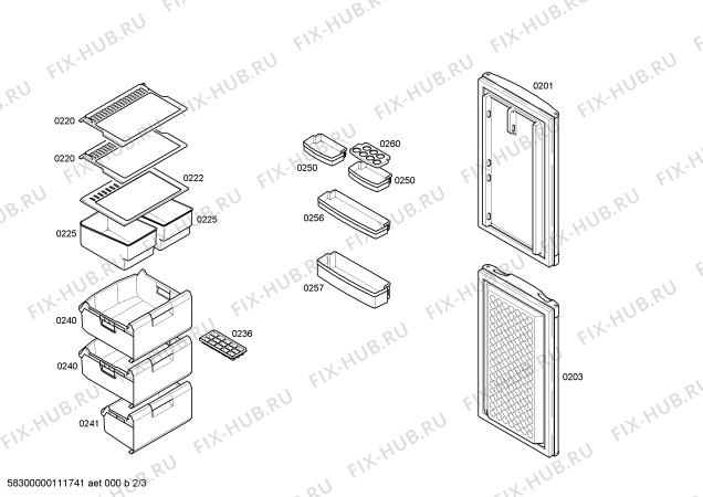 Схема №2 KGVMI3U1 KD1410S с изображением Испаритель для холодильника Bosch 00474294