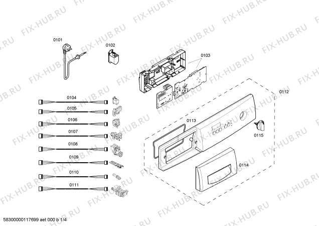Схема №3 WAA28260 с изображением Ручка выбора программ для стиралки Bosch 00603838