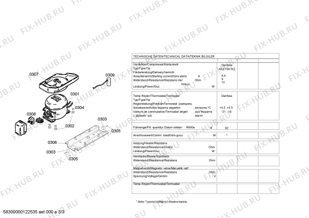 Схема №1 BD2353T с изображением Контейнер для холодильной камеры Bosch 00605433