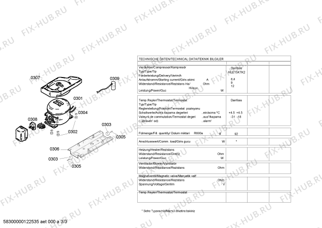 Схема №1 BD4304ANFE с изображением Вставка для яиц для холодильной камеры Bosch 00604997