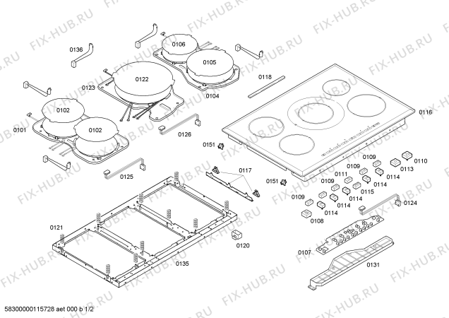 Схема №1 EH95S001 induc.siemens.90.5i.tc_multislider.plano с изображением Субмодуль Siemens 00448455