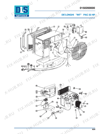 Схема №1 PAC 33 HP с изображением Труба для кондиционера DELONGHI 532218
