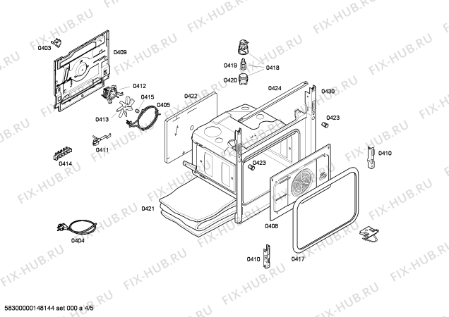 Схема №5 FRS3010GTL с изображением Решетка для духового шкафа Bosch 00679618
