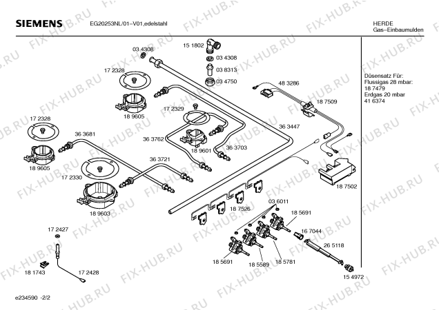 Взрыв-схема плиты (духовки) Siemens EG20253NL - Схема узла 02