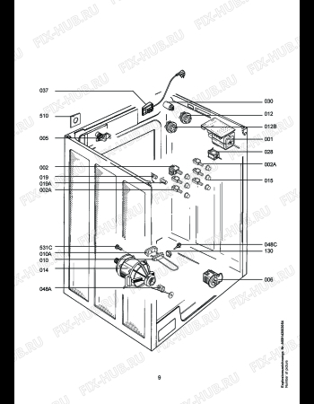 Взрыв-схема стиральной машины Aeg LAVW1037 - Схема узла Electrical equipment 268